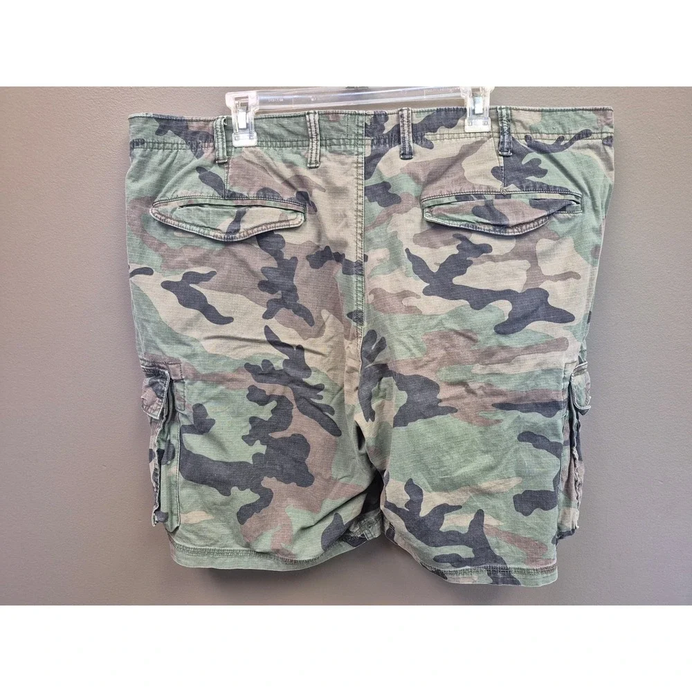 Lot of 2 Gap Men's Size 42 Camo Cargo Shorts Ripstop Stretch Military Tactical